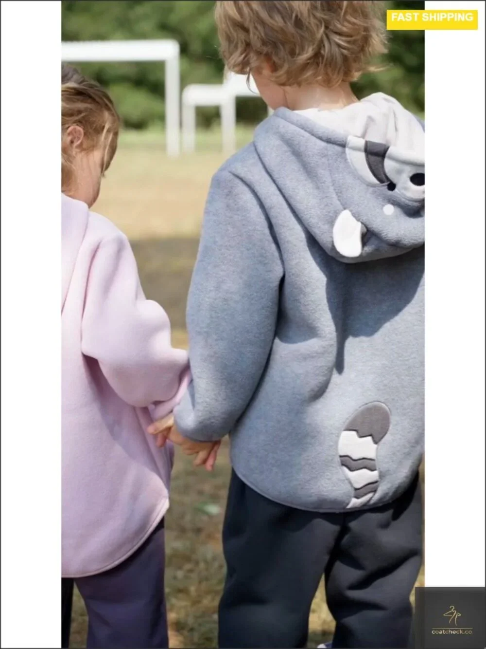 Toddler Fleece Jacket Animal Hooded Winter Coat Full Zip Lightweight